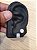 Kit Brinco Masculino Par Argola 29 Pedras + 8MM (Prata) - Banhado A Ouro Branco BRI003-BRIP001 - Imagem 1