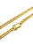 Corrente Grumet Dupla 60cm 6mm Fecho Gaveta Banhada A Ouro 18k COR043 - Imagem 4