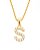Pingente Cravejado Letra S (10X9CM) Banhado A Ouro 18k PIN048 - Imagem 1