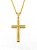 Pingente Cruz Detalhe Pontinhos (15X27mm) Banhada A Ouro 18k PIN007 - Imagem 1