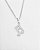 Pingente Cravejado Nota Musical (10X9mm) Banhado A Ouro Branco PIN026 - Imagem 2