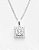 Pingente Quadrado Cravejado (9mm) Banhado A Ouro Branco PIN008 - Imagem 4
