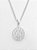 Pingente Circulo Cravejado (11mm) Banhado A Ouro Branco PIN010 - Imagem 1