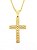 Pingente Cruz Detalhe Tribal (19,8X29,8) Banhado A Ouro 18k PIN033 - Imagem 1