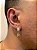Brinco Masculino Par Argola Cravejada Com Número 8 + Letra (escolher) Pendurada (9,8X8,8mm) Banhado A Ouro 18K BRIN18 - Imagem 3