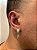 Brinco Masculino Par Argola Cravejada Com Número 9 + Letra (escolher) Pendurada (9,8X8,8mm) Banhado A Ouro 18K BRIN019 - Imagem 2