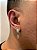 Brinco Masculino Par Argola Cravejada Com Número 9 + Letra (escolher) Pendurada (9,8X8,8mm) Banhado A Ouro 18K BRIN019 - Imagem 1