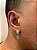 Brinco Masculino Par Argola Cravejada Com Número 7 + Letra (escolher) Pendurada (9,8X8,8mm) Banhado A Ouro 18K BRIN017 - Imagem 2