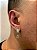 Brinco Masculino Par Argola Cravejada Com Número 6 + Letra (escolher) Pendurada (9,8X8,8mm) Banhado A Ouro 18K BRIN016 - Imagem 2