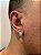 Brinco Masculino Par Argola Cravejada Com Número 6 + Letra (escolher) Pendurada (9,8X8,8mm) Banhado A Ouro 18K BRIN016 - Imagem 4