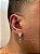 Brinco Masculino Par Argola Cravejada Com Número 4 + Letra (escolher) Pendurada (9,8X8,8mm) Banhado A Ouro 18K BRIN014 - Imagem 2