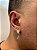 Brinco Masculino Par Argola Cravejada Com Número 3 + Letra (escolher) Pendurada (9,8X8,8mm) Banhado A Ouro 18K BRIN013 - Imagem 2