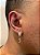 Brinco Masculino Par Argola Cravejada Com Número 3 + Letra (escolher) Pendurada (9,8X8,8mm) Banhado A Ouro 18K BRIN013 - Imagem 1