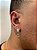 Brinco Masculino Par Argola Cravejada Com Número 3 + Letra (escolher) Pendurada (9,8X8,8mm) Banhado A Ouro 18K BRIN013 - Imagem 3