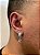 Brinco Masculino Par Argola Cravejada Com Número 10 + Letra (escolher) Pendurada (9,8X8,8mm) Banhado A Ouro Branco BRIN0 - Imagem 4