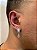 Brinco Masculino Par Argola Cravejada Com Número 8 + Letra (escolher) Pendurada (9,8X8,8mm) Banhado A Ouro Branco BRIN00 - Imagem 1