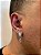 Brinco Masculino Par Argola Cravejada Com Número 5 + Letra (escolher) Pendurada (9,8X8,8mm) Banhado A Ouro Branco BRIN00 - Imagem 1