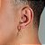 Brinco Masculino Par Argola Cravejada Com Raio Pendurada Banhada A Ouro 18k BRI094 - Imagem 2