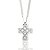 Pingente Cruz Cravejada e Vazada (15X21mm) Banhado A Ouro Branco PIN016 - Imagem 1