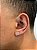 Brinco Masculino Par Número 8 (8X5,1mm) Banhado A Ouro Branco BRI122 - Imagem 2