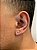 Brinco Masculino Par Número 7 (8,3X5,4mm) Banhado A Ouro Branco BRI084 - Imagem 1