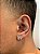 Brinco Masculino Par Letra W (9,8X8mm) Banhado A Ouro Branco BRI099 - Imagem 1