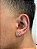 Brinco Masculino Par Letra K (8,4X7,4mm) Banhado A Ouro Branco - Imagem 2