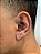 Brinco Masculino Par Letra A (7,8X7,2mm) Banhado A Ouro Branco BRI102 - Imagem 1