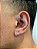 Brinco Masculino Par Letra L (7,5X5mm) Banhado A Ouro Branco BRI101 - Imagem 2