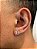 Brinco Masculino Par Letra B (7,2X6,1mm) Banhado A Ouro Branco - Imagem 1