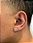 Brinco Masculino Par Letra B (7,2X6,1mm) Banhado A Ouro Branco - Imagem 2