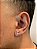 Brinco Masculino Par Letra E (7,5X5mm) Banhado A Ouro Branco BRI121 - Imagem 1