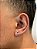 Brinco Masculino Par Letra E (7,5X5mm) Banhado A Ouro Branco BRI121 - Imagem 2