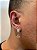 Brinco Masculino Par Argola Cravejada Com Número 1 + Letra (escolher) Pendurada (9,8X8,8mm) Banhado A Ouro 18K BRIN011 - Imagem 2