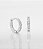 Brinco Masculino Par Argola Cravejada 1 Fileira G (13,4X2,6mm) Banhado A Ouro Branco BRI090 - Imagem 3