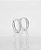 Brinco Masculino Par Argola Cravejada 1 Fileira M (11,8X2,6mm) Banhado A Ouro Branco BRI057 - Imagem 1
