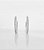 Brinco Masculino Par Argola Cravejada 1 Fileira G (14,1X1,9mm) Banhado A Ouro Branco BRI056 - Imagem 2