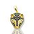 Pingente Tigre Com Pedra Preta (13X17mm) Banhado A Ouro 18k PIN038 - Imagem 1