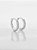 Brinco Masculino Par Argola Cravejada 1 Fileira M (12,2X1,9mm) Banhado A Ouro Branco BRI035 - Imagem 1