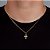 Corrente Grumet 50cm 1,4mm + Pingente Cruz Cravejada (13,2X19,7mm) Banhado A Ouro 18k COR014-PIN060 - Imagem 2
