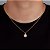 Corrente Grumet 50cm 1,4mm + Pingente Circulo Cravejado (11mm) Banhado A Ouro 18k COR014-PIN013 - Imagem 1