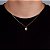 Corrente Grumet 50cm 1,4mm + Pingente Quadrado Cravejado (9mm) Banhado A Ouro 18k COR014-PIN028 - Imagem 2