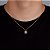 Corrente Grumet 50cm 1,4mm + Pingente Quadrado Cravejado (9mm) Banhado A Ouro 18k COR014-PIN028 - Imagem 1