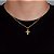 Corrente Cordão Baiano 50cm 1,6mm + Pingente Cruz Cravejada e Vazada (15X21mm) Banhado A Ouro 18k COR003-PIN022 - Imagem 1