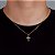 Corrente Elo Cadeado 50cm 1,2mm + Pingente Cruz Cravejada Palito (13,2X19,7mm) Banhado A Ouro 18k COR026-PIN003 - Imagem 1