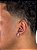 Brinco Masculino Par Redondo Cravejado Fílip 1 (7mm) Banhado A Ouro Branco BRI152 - Imagem 2