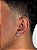 Brinco Masculino Par Redondo Cravejado Fílip 1 (7mm) Banhado A Ouro Branco BRI152 - Imagem 1