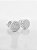 Brinco Masculino Par Redondo Cravejado Torre P (9mm) Banhado A Ouro Branco BRI157 - Imagem 1