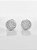 Brinco Masculino Par Redondo Cravejado Torre P (9mm) Banhado A Ouro Branco BRI157 - Imagem 3
