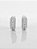 Brinco Masculino Par Argola Cravejada 3 Fileiras (13X4,5mm) Banhada A Ouro Branco BRI155 - Imagem 2